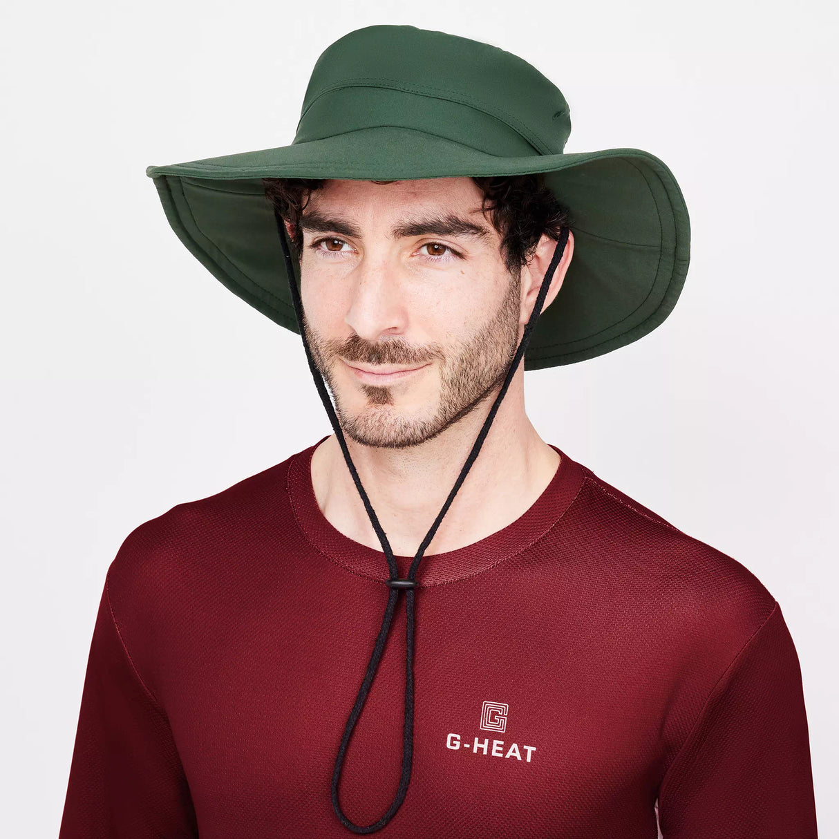 Chapeau rafraîchissant kaki porté G Heat