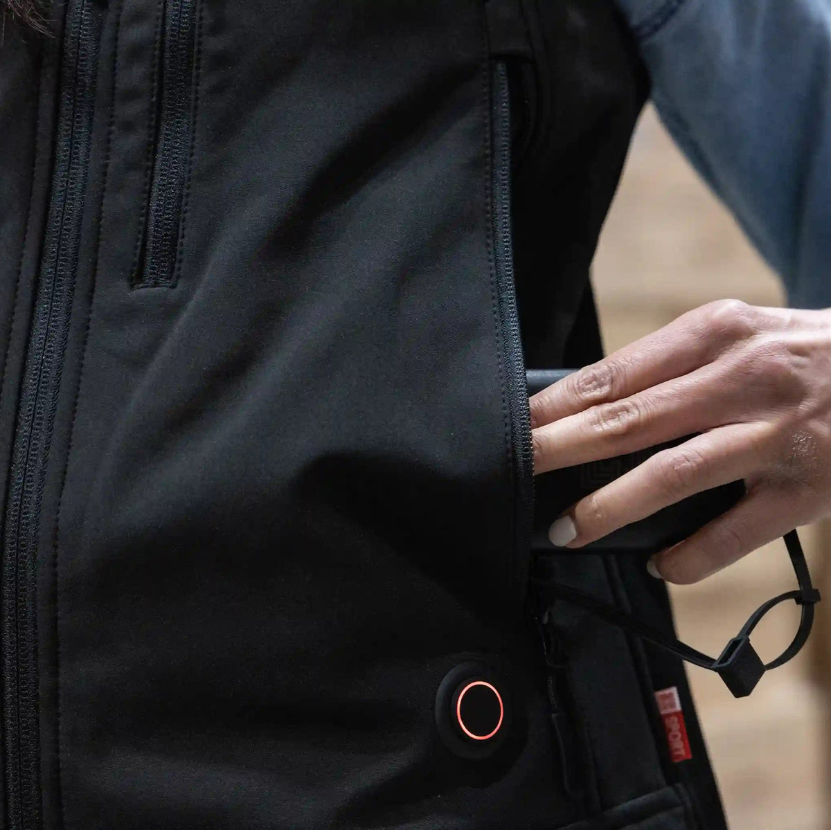 gilet softshell chauffant zoom