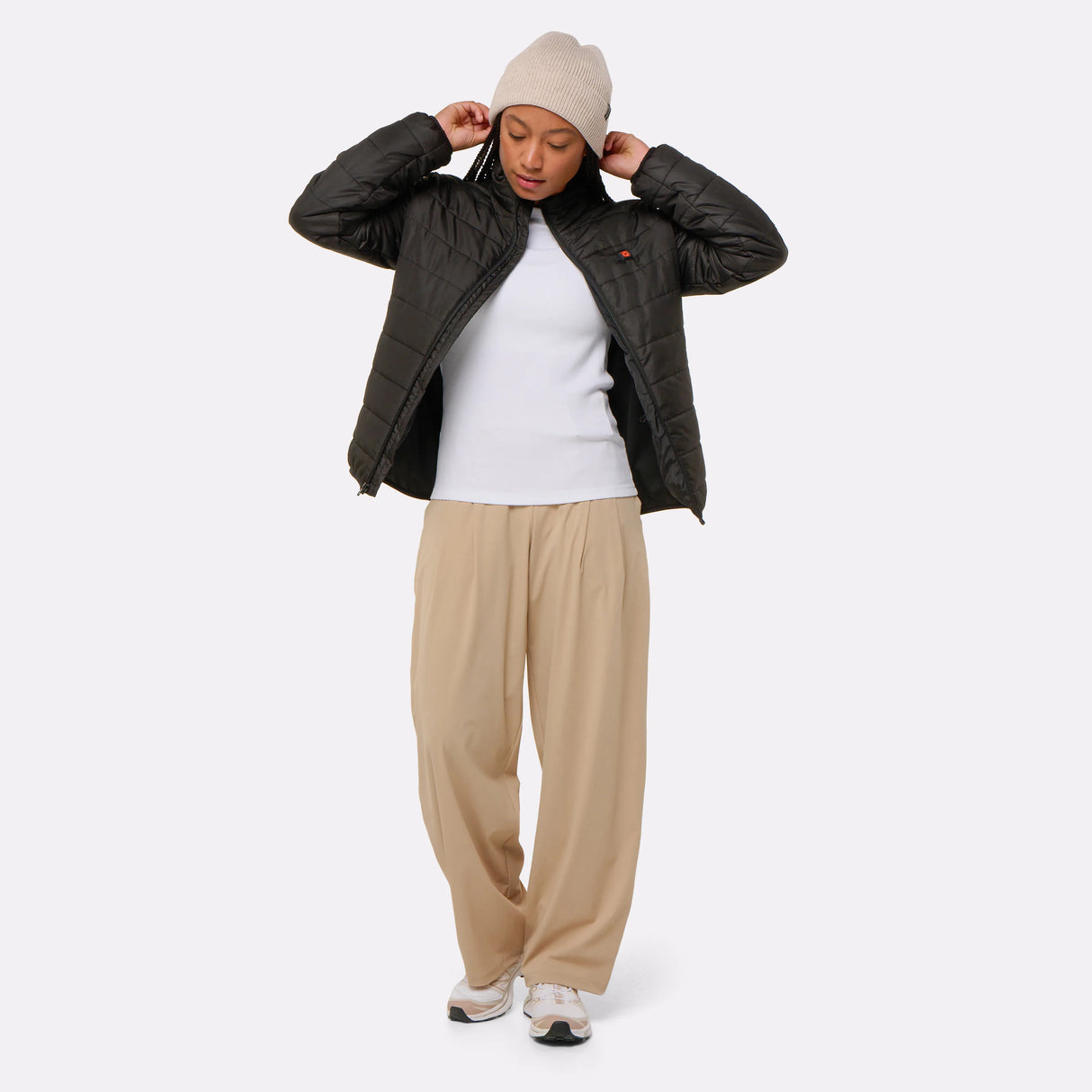 Veste ESSENTIAL chauffante G-Heat porté ouverte femme