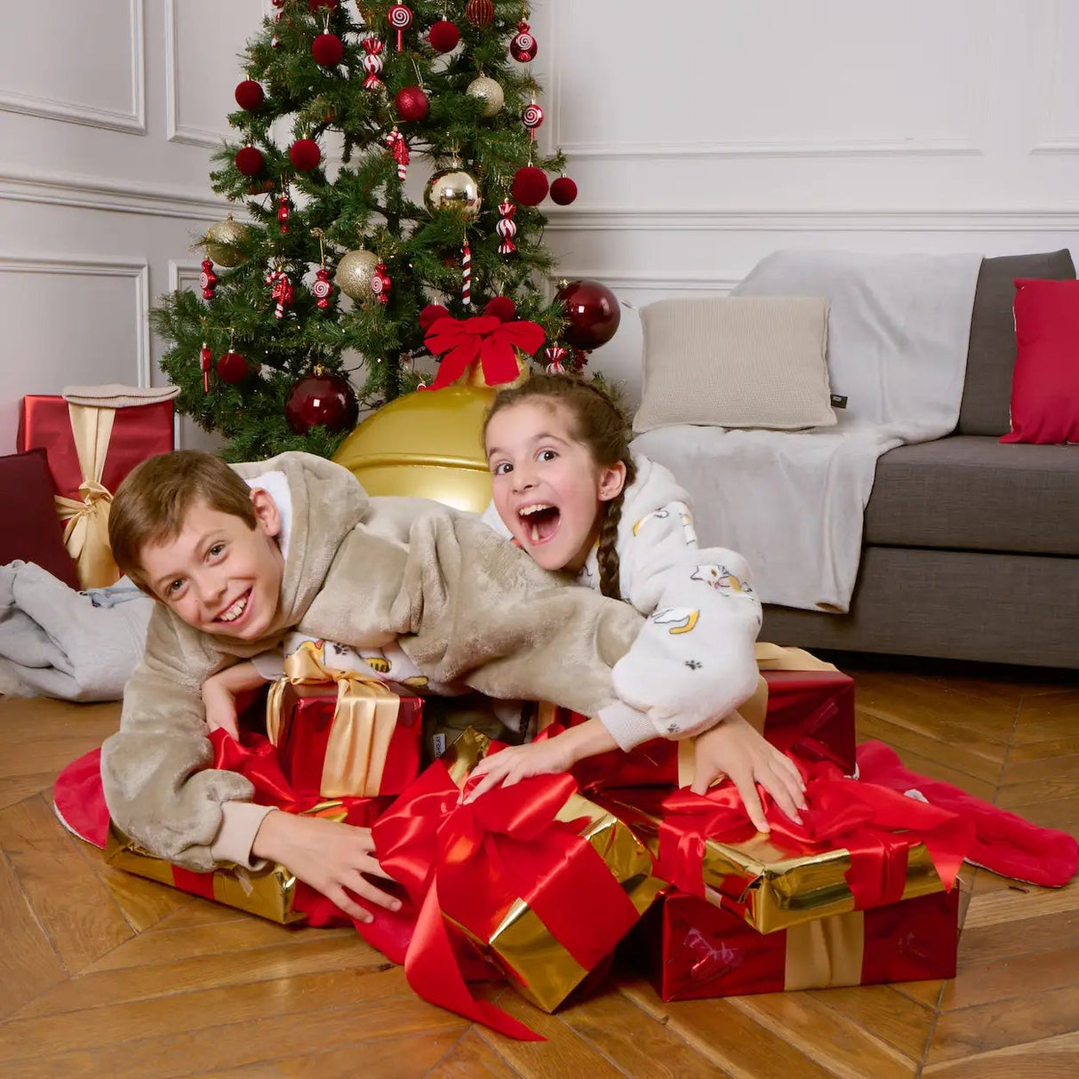 pulls plaids enfant noel