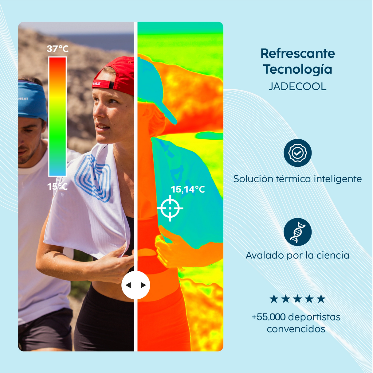 Camera thermique serviette rafraîchissante