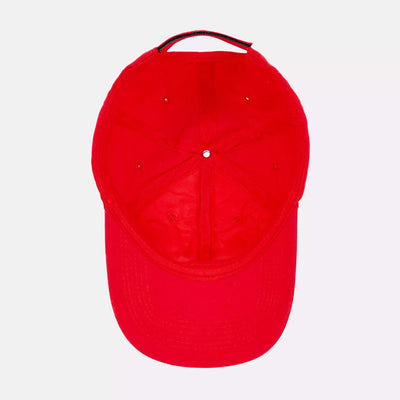 Casquette rafraichissante rouge vue dessus