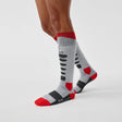 Chaussettes ski chauffantes porté