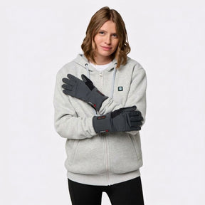 Gants fins anthracite chauffants 