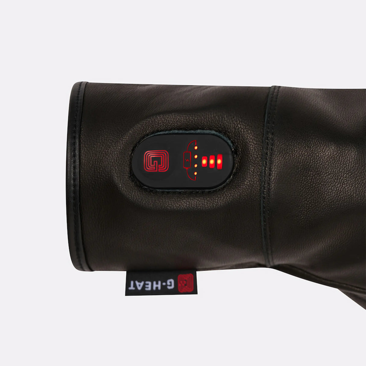 Gant OXFORD chauffant homme zoom poignet et bouton allumé