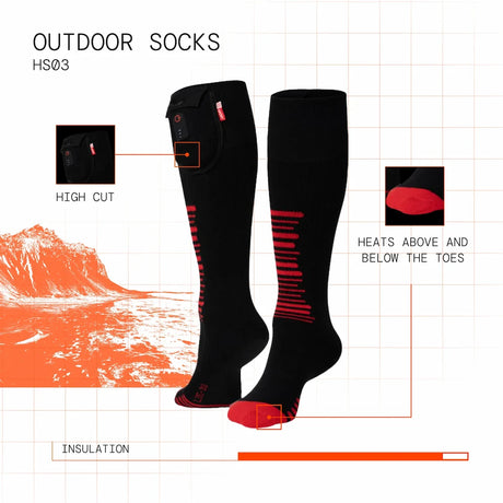 Chaussettes chauffantes outdoor visuel atout en