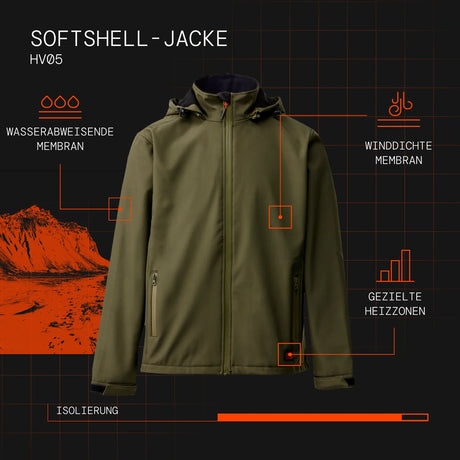Veste softshell chauffante visuel atout de