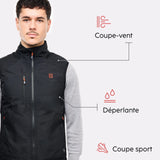 Chaleco deportivo calefactable para hombre.