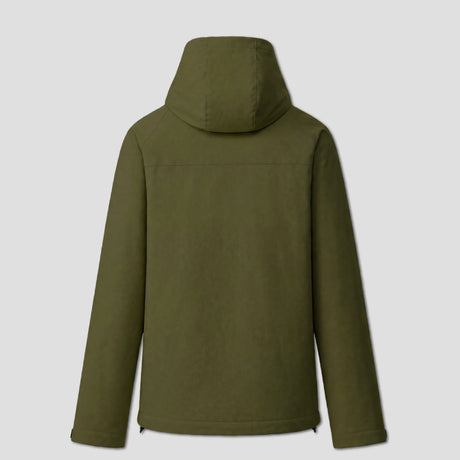 Parka Tech chauffante kaki de dos