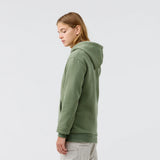 Hoodie sport chauffant vert porté femme