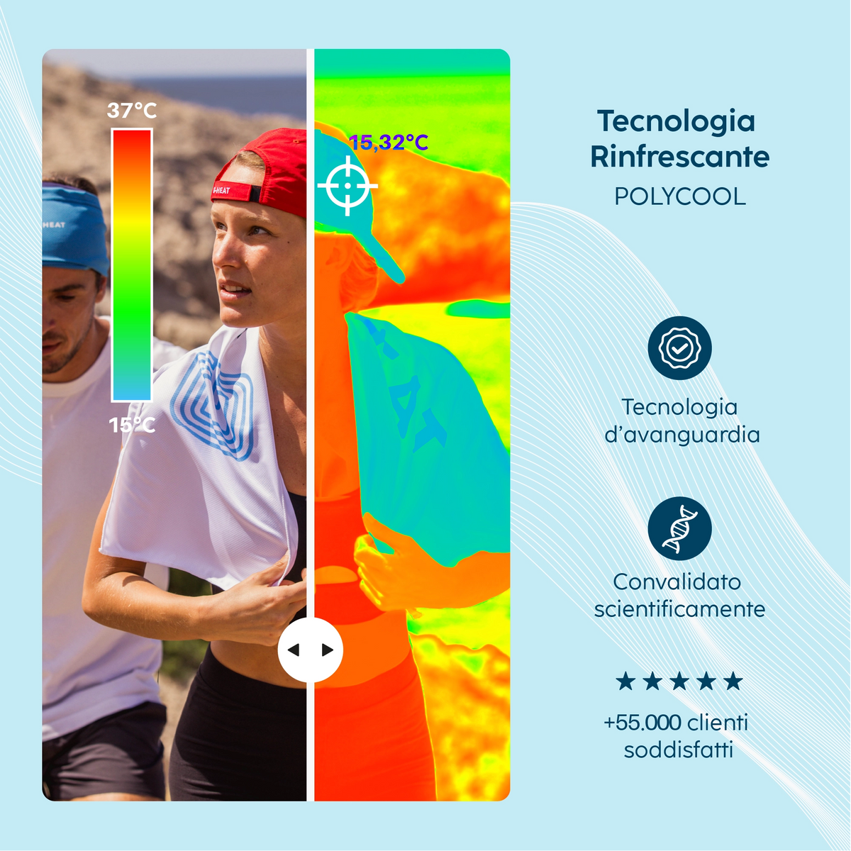 Caméra thermique serviette rafraîchissante