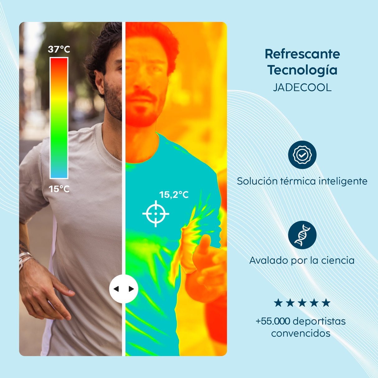 Camiseta refrigerante anti-UV de manga larga para hombre